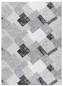 Koberec SAMPLE REMI geometrický, sivý / čierny