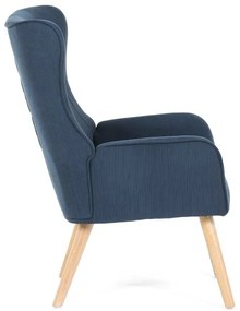 Autronic BONTEC Kreslo ušiak, modrá, menčestrová látka, AK-314 BLUE2 Farba: Modrá