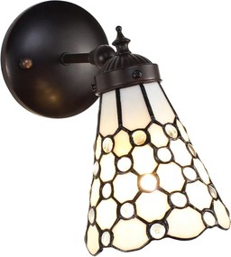 Nástenná Tiffany lampa kamienky TransparentEye - 17*12*23 cm E14/max 1*40W