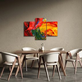 Obraz - Modrenie abstrakcie štetcom (90x60 cm)
