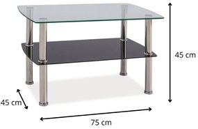 Konferenční stolek Irene čirý/chrom