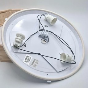 Stropné kúpeľňové svietidlo NATURAL 3xE27/15W/230V IP54 borovica Ø37 cm