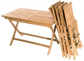 Deokork Záhradná teaková zostava FOXI II. 1+4 (ZADARMO podušky)