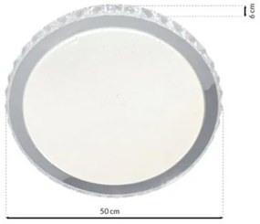 LED Stmievateľné stropné svietidlo LAYLA s diaľkovým ovládačom 1xLED/66W/230V