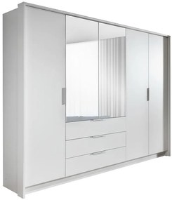 Skriňa Togo 255 biely/zrkadlo