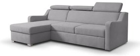 Univerzálny rozkladací rohový gauč PORTO so šedým úložným priestorom