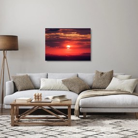 Sklenený obraz farebného slnka (70x50 cm)