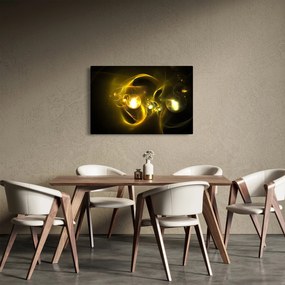 Abstraktný obraz žltých gulí (90x60 cm)
