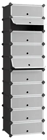 Hogler 3405 Variabilný policový systém 10 políc 180 x 47 x 37 cm, čierna farba