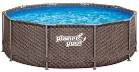 Bazén s oceľovou konštrukciou Planet Pool FRAME ratan 305 x 91 cm 10876