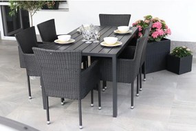 Záhradná zostava 6+1 NORIMBERG, čierny antracit