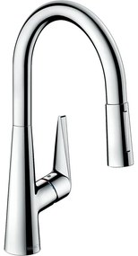 HANSGROHE Talis M51 páková drezová batéria s vyťažiteľnou sprškou s prepínaním, 2jet, sBox, výška výtoku 185 mm, chróm, 73851000