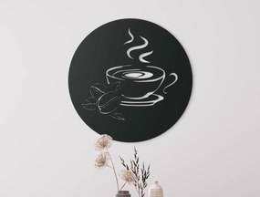 drevko Obraz na stenu Lahodná káva Rozmer obrazu: 44,5 x 44,5 cm, Farba dekorácie: Čierna