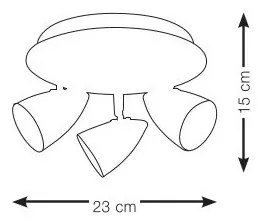Markslöjd 106319 - Bodové svietidlo CIRO 3xGU10/35W/230V