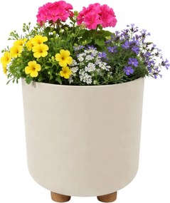 PLASTOVÝ KVETINÁČ TERRA 24X27,5 CM BÉŽOVÁ