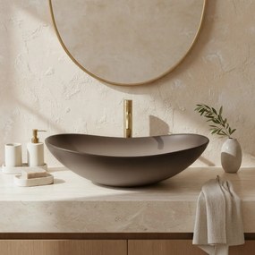 Rea Royal, umývadlo na dosku 620x360x160 mm, béžová-hnedá, REA-U0626