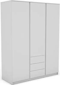Šatníková skriňa Carlos, biela, 152 cm