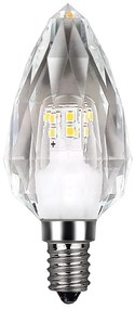 Dekoračná LED žiarovka E14 neutrálna 4000k 4w 500 lm crystal sviečka