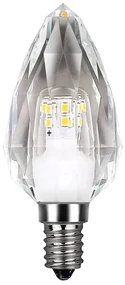 Dekoračná LED žiarovka E14 neutrálna 4000k 4w 500 lm crystal sviečka
