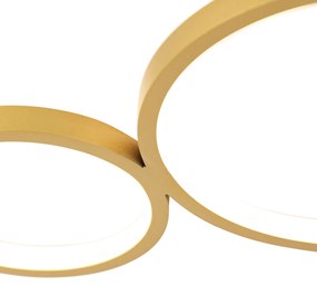 Stropné svietidlo zlaté vrátane LED 3-stupňový stmievač 4 svetlá - Lupolo