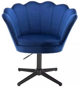 LuxuryForm DESIGN Kreslo FREY VELUR na čiernom kríži - modré