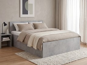 Posteľ SOFIA 120 x 200 cm, betón Rošt: S lamelovým roštom, Matrac: Matrac COCO MAXI 20 cm