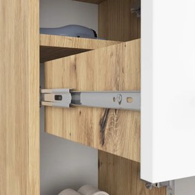 Kúpeľňová skrinka FIN 30 2D 1SZ dub artisan / biela