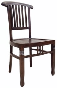 Židle Kipling s dřevěným sedákem Čokoládová