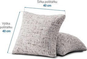 Bielastické poťahy VITTORIA smotanová obliečky na vankúšiky 2 ks (40 x 40 cm)