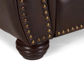 furniture-nabytek.cz - Pohovka Chesterfield Hereford 3-miestna z pravej kože, hnedá