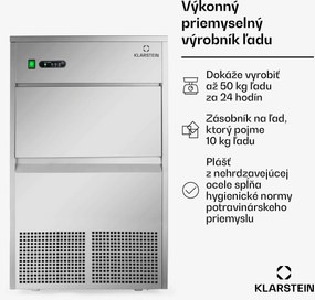 Klarstein Powericer XXXL, výrobník ľadu, priemyselné zariadenie na výrobu kociek ľadu, 260 W
