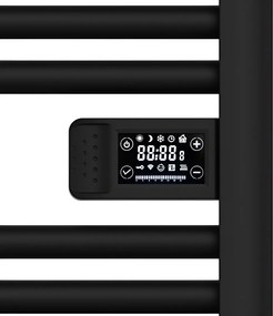 BPS-koupelny Elektrický kúpeľňový radiátor LOA BL 500W 54x96 cm, čierny