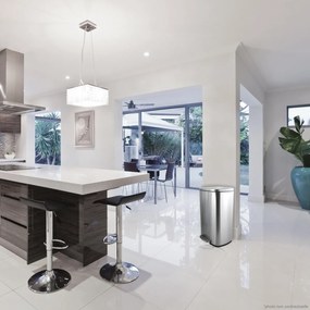 Spirella Pedálový odpadkový kôš soft-close Akira 50 l, brúsená nehrdz. oceľ, 50 l