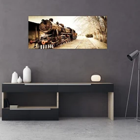 Obraz - Historická lokomotíva (120x50 cm)