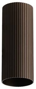 Minimalistické bodové svietidlo Lucas Ribbed Tube 30 kávová