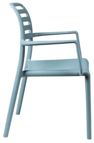 COSTA ARMCHAIR záhradná stolička s podrúčkami celeste