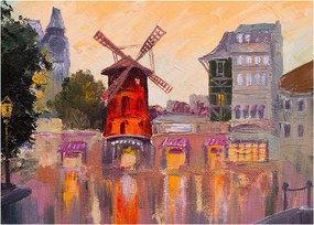 Obraz - Moulin rouge, Paríž, Francúzsko (70x50 cm)