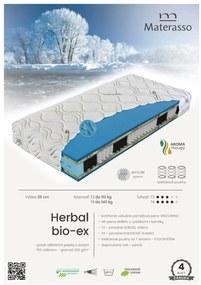 Materasso Taštičkový matrac Herbal bio-ex Rozmer: 80 x 200 cm, Tvrdosť: T4
