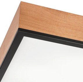 Stropné svietidlo OAK SQUARE 4xE27/15W/230V 48x48 cm dub/čierna