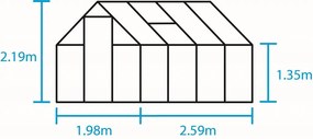 Skleník Halls Qube, Qube 68 / 5.1 m2