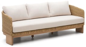 Béžová/v prírodnej farbe záhradná pohovka z umelého ratanu Xoriguer – Kave Home