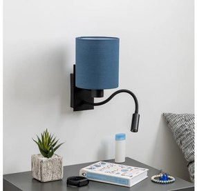 Brilagi - LED Nástenná lampa NUBILA 1xE27/25W/230V+ LED/3W čierna/tmavomodrá