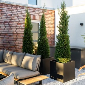 Kvetináč BLOCK, sklolaminát, 50x50x50 cm, antracit