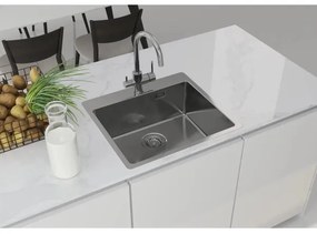 Deante ZPO_010B - Kuchynský drez OLFATO 50,5x55 cm kefovaná oceľ