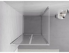 Mexen Exo, sprchovací kút s krídlovým dverami 100 x 100 cm, 6mm číre sklo, chrómový profil, 814-100-100-01-00
