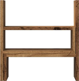 vidaXL Stolový organizér nastav. staré drevo 40x17x41cm kompozit.drevo