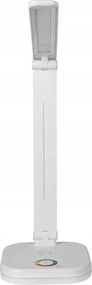 Stmievateľná stolná lampa LED RGBW s bezdrôtovým nabíjaním, 7W/5V USB, biela