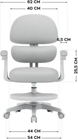 Detská otočná stolička Mark Adler Junior 4.4 Grey