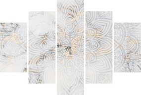 Obraz bielej mandaly (150x105 cm)