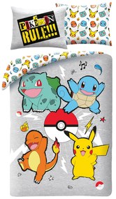 DETSKÉ OBLIEČKY Z MIKROVLÁKNA POKEMON 140X200 CM, 1 KS 70X90 CM VZOROVANÉ